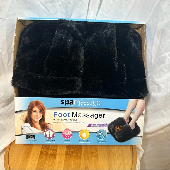 Spa Massage Battery Vibration Foot Massager W/ Soft Fabric NEW Gift Holiday - Picture 1 of 4